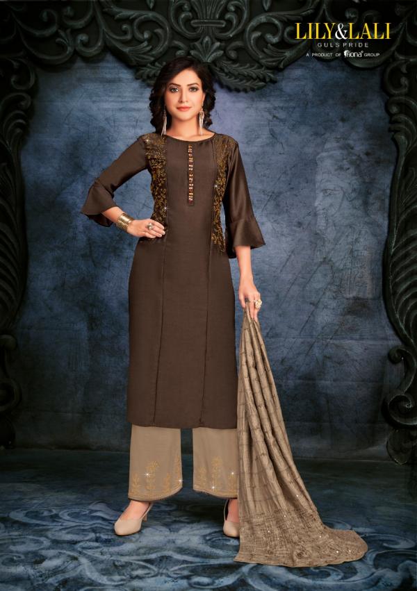 Lily & Lali Muskan-Bember-Silk-Designer-Kurti-With-Bottom-And-Dupatta